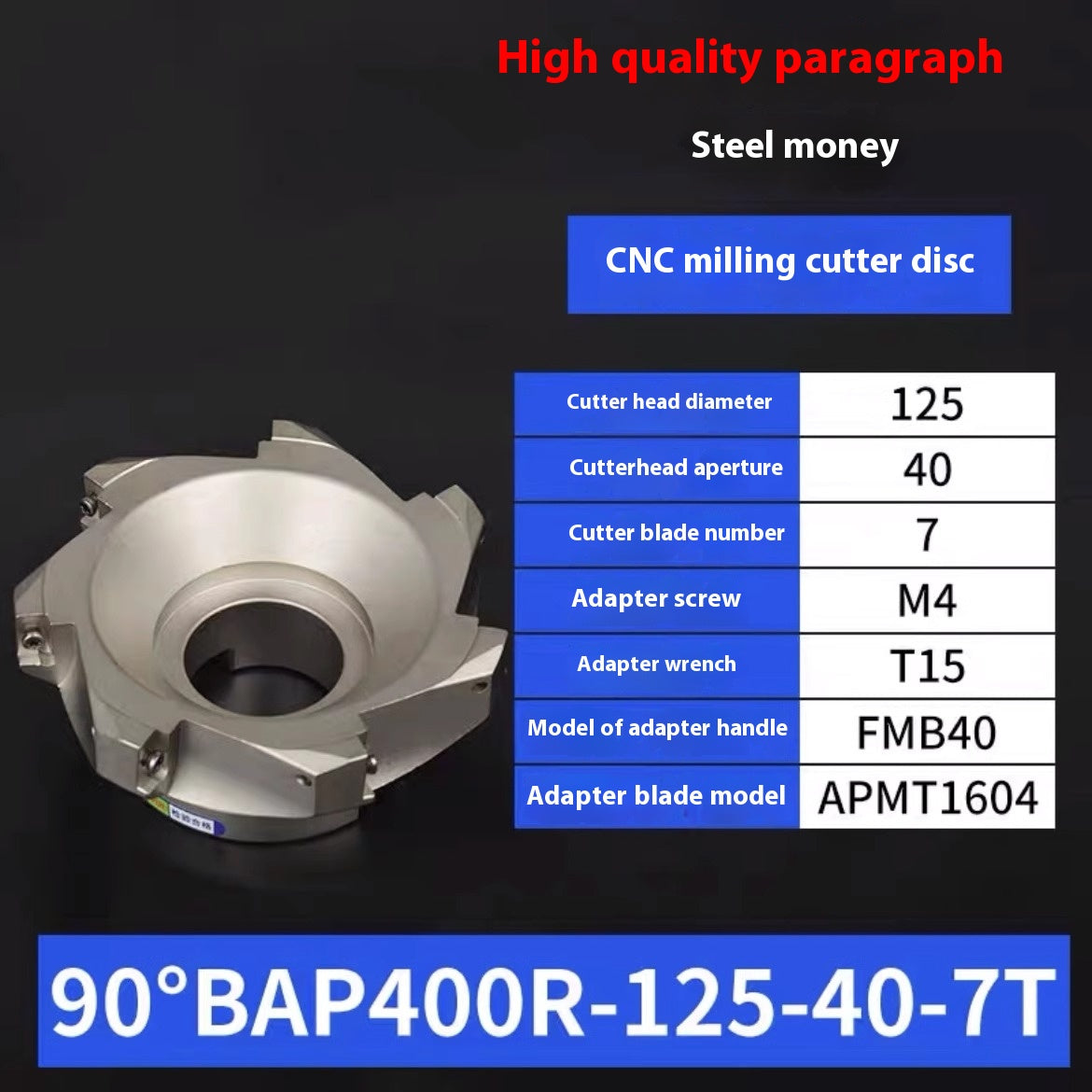 2075-CNC 90 degree right-angle BAP300R/400R milling cutter head machining center 1604 cutter head non-standard 45 60 65 Shandong Denso Pricision Tools Co.,Ltd.